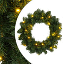 vidaXL Karácsonyi koszorú Zöld Ø 50 cm PVC 25 LED