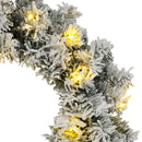 vidaXL Karácsonyi koszorú Zöld és Fehér Ø 50 cm PVC 25 LED