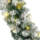 vidaXL Karácsonyi girlanda Zöld és Fehér 270 cm PVC 50 LED
