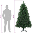 vidaXL Mű karácsonyfa 210 cm PVC és fém Zöld