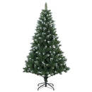 vidaXL Mű karácsonyfa 210 cm PVC és fém Zöld