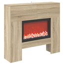 vidaXL Elektromos kandalló Sonoma 100 x 24,5 x 90 cm Szerelt fa