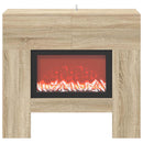 vidaXL Elektromos kandalló Sonoma 100 x 24,5 x 90 cm Szerelt fa