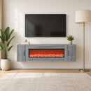 vidaXL Elektromos kandalló Szürke Sonoma 155 x 30 x 44 cm Szerelt fa