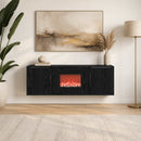 vidaXL Elektromos kandalló Fekete Tölgy 110 x 30 x 36,5 cm Szerelt fa