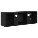 vidaXL Elektromos kandalló Fekete Tölgy 110 x 30 x 36,5 cm Szerelt fa