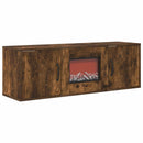 vidaXL Elektromos kandalló Füstös Tölgy 110 x 30 x 36,5 cm Szerelt fa