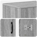 vidaXL Elektromos kandalló Szürke Sonoma 110 x 30 x 36,5 cm Szerelt fa