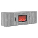 vidaXL Elektromos kandalló Szürke Sonoma 110 x 30 x 36,5 cm Szerelt fa