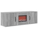 vidaXL Elektromos kandalló Szürke Sonoma 110 x 30 x 36,5 cm Szerelt fa