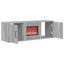 vidaXL Elektromos kandalló Szürke Sonoma 110 x 30 x 36,5 cm Szerelt fa