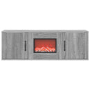 vidaXL Elektromos kandalló Szürke Sonoma 110 x 30 x 36,5 cm Szerelt fa