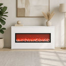 vidaXL Elektromos kandalló Fehér 114 x 18 x 58,5 cm Szerelt fa