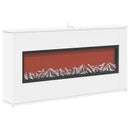 vidaXL Elektromos kandalló Fehér 114 x 18 x 58,5 cm Szerelt fa
