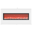 vidaXL Elektromos kandalló Fehér 114 x 18 x 58,5 cm Szerelt fa