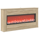 vidaXL Elektromos kandalló Sonoma 114 x 18 x 58,5 cm Szerelt fa