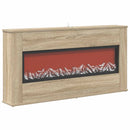 vidaXL Elektromos kandalló Sonoma 114 x 18 x 58,5 cm Szerelt fa