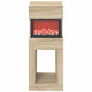 vidaXL Elektromos kandalló Sonoma 35 x 30 x 86 cm Szerelt fa