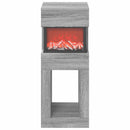 vidaXL Elektromos kandalló Szürke Sonoma 35 x 30 x 86 cm Szerelt fa