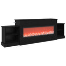 vidaXL Elektromos kandalló Fekete Tölgy 177 x 30 x 56,5 cm Szerelt fa