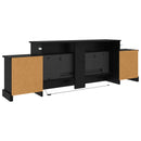 vidaXL Elektromos kandalló Fekete Tölgy 177 x 30 x 56,5 cm Szerelt fa