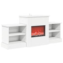 vidaXL Elektromos kandalló Fehér 110 x 30 x 50 cm Szerelt fa