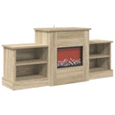 vidaXL Elektromos kandalló Sonoma 110 x 30 x 50 cm Szerelt fa