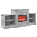 vidaXL Elektromos kandalló Beton 110 x 30 x 50 cm Szerelt fa