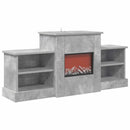 vidaXL Elektromos kandalló Beton 110 x 30 x 50 cm Szerelt fa
