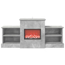 vidaXL Elektromos kandalló Beton 110 x 30 x 50 cm Szerelt fa
