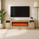 vidaXL Elektromos kandalló Sonoma 165 x 28,5 x 47 cm Szerelt fa