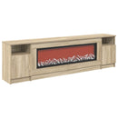 vidaXL Elektromos kandalló Sonoma 165 x 28,5 x 47 cm Szerelt fa