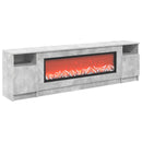 vidaXL Elektromos kandalló Beton 165 x 28,5 x 47 cm Szerelt fa