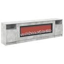 vidaXL Elektromos kandalló Beton 165 x 28,5 x 47 cm Szerelt fa