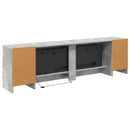 vidaXL Elektromos kandalló Beton 165 x 28,5 x 47 cm Szerelt fa