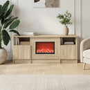 vidaXL Elektromos kandalló Sonoma 98 x 28,5 x 40,5 cm Szerelt fa