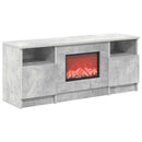 vidaXL Elektromos kandalló Beton 98 x 28,5 x 40,5 cm Szerelt fa
