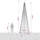 vidaXL Karácsonyfa világítás rögzítőcövekkel és zászlórúddal 500 cm