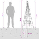 vidaXL Karácsonyfa világítás rögzítőcövekkel és zászlórúddal 180 cm