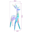 vidaXL Prizmás irizáló LED-es rénszarvas Sokszínű 48 x 19 x 86 cm