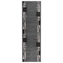 vidaXL Futó szőnyeg FLORNES Szőtt Szürke Levelek 80 x 450 cm PP 7 mm