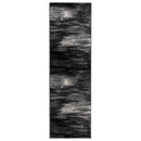 vidaXL Futó szőnyeg FLORNES Szőtt Fekete Ecsetvonások 80 x 450 cm PP