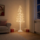 vidaXL Karácsonyi csillagfény Fehér 17 x 17 x 120 cm Műanyag 240 LED