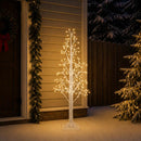 vidaXL Karácsonyi csillagfény Fehér 17 x 17 x 120 cm Műanyag 240 LED