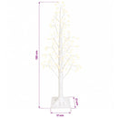 vidaXL Karácsonyi csillagfény Fehér 17 x 17 x 120 cm Műanyag 240 LED