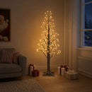 vidaXL Karácsonyi csillagfény Barna 150 cm Műanyag 304 LED