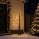 vidaXL Karácsonyi csillagfény Barna 17 x 17 x 180 cm Műanyag 432 LED