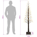 vidaXL Karácsonyi csillagfény Barna 17 x 17 x 180 cm Műanyag 432 LED