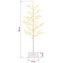vidaXL Karácsonyi LED-es nyírfa Fehér 18 x 18 x 120 cm Acél 279 LED