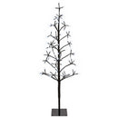 vidaXL LED-es karácsonyfa Fekete 18 x 18 x 120 cm Acél 140 LED